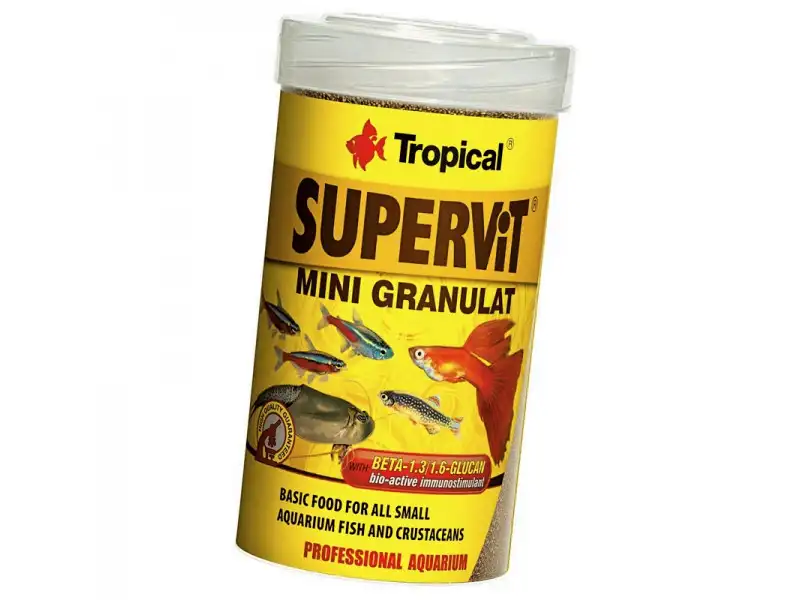 Tropical SuperVit Mini Granulat - високопоживний корм для малих видів риб, гранули