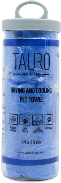 Tauro Pro Line Drying and Cooling Рушник для охолодження котів і собак, синій