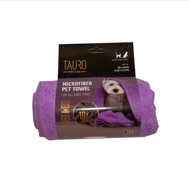 Tauro Pro Line Рушник для котів і собак з мікрофібри, фіолетовий