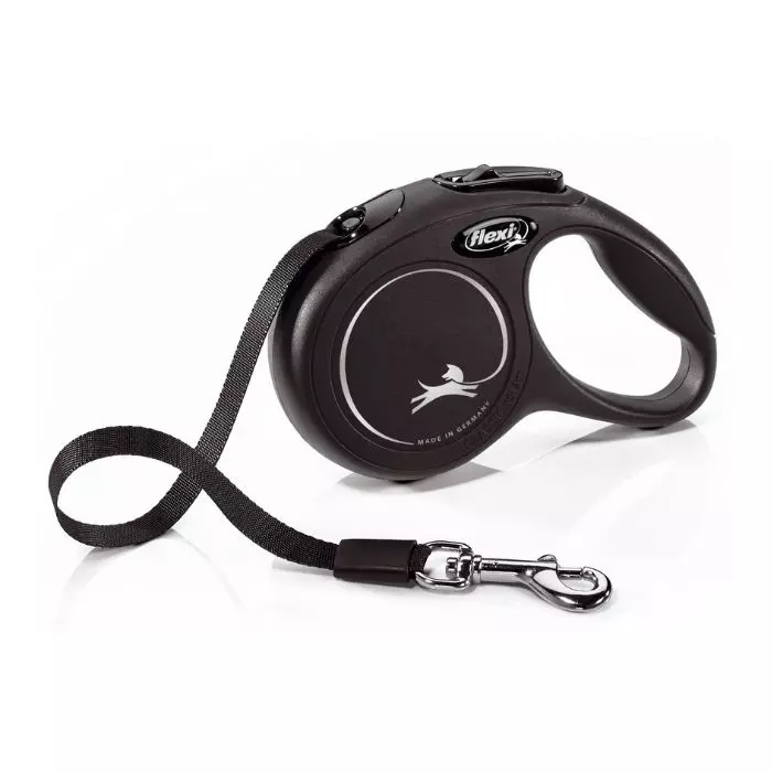Flexi New Classic XS — повідець-рулетка для котів і собак до 12 кг, стрічка, 3 м